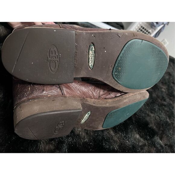 Lucchese Full Quill Ostrich Leather Cowboy Boots Sz 11 D Western Boot Tan - Picture 9 of 12